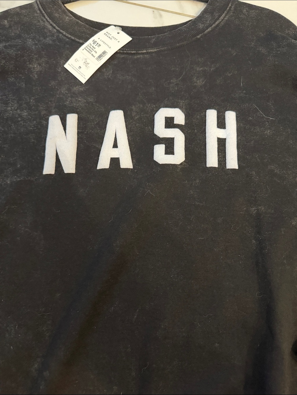 Nash Black Sweatshirt with White NASH Lettering
